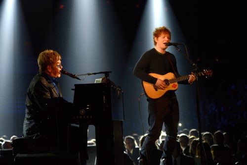 Ed Sheeran performs with legend
Elton John
